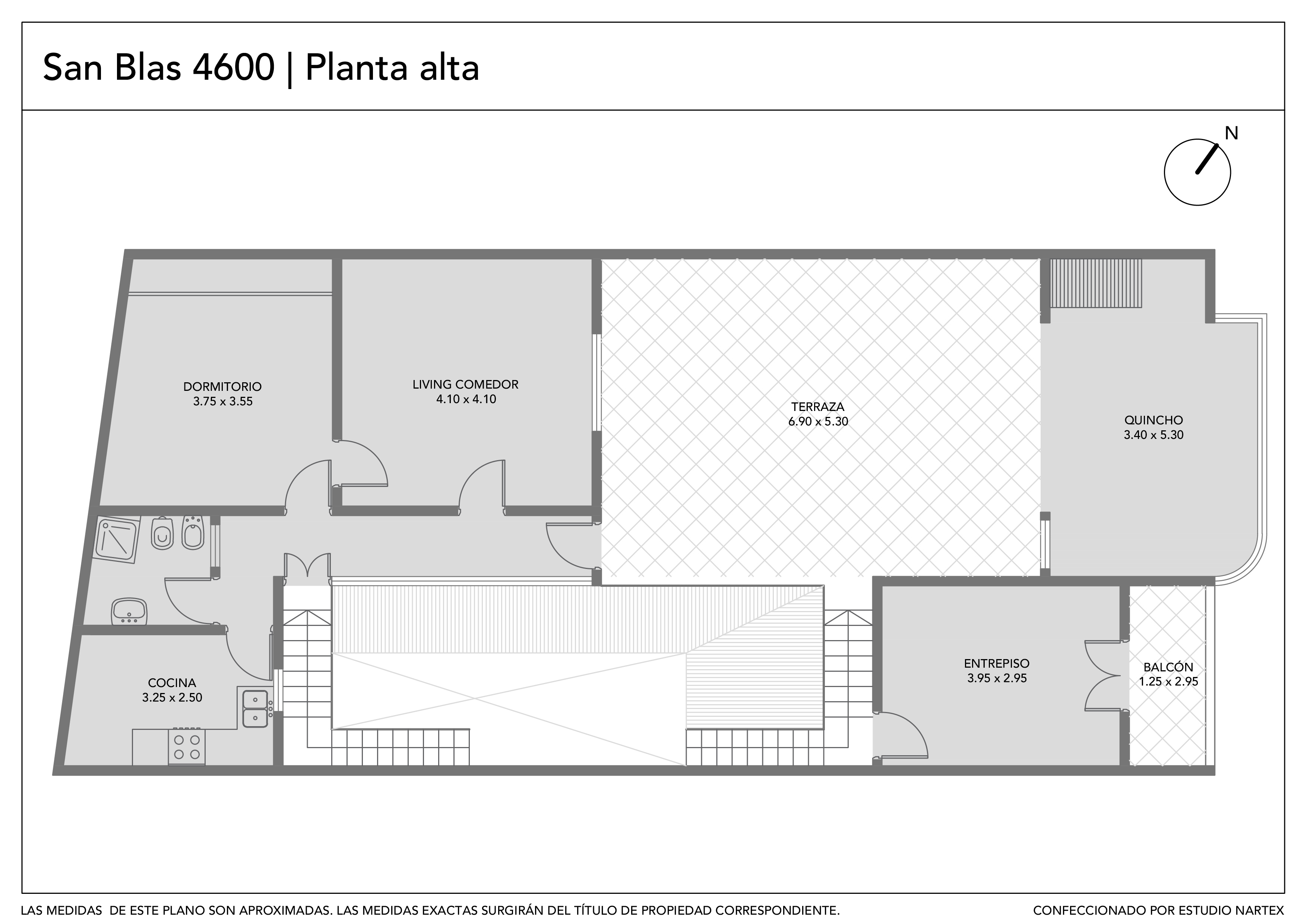 Plano Planta Alta — San Blas 4620, Monte Castro